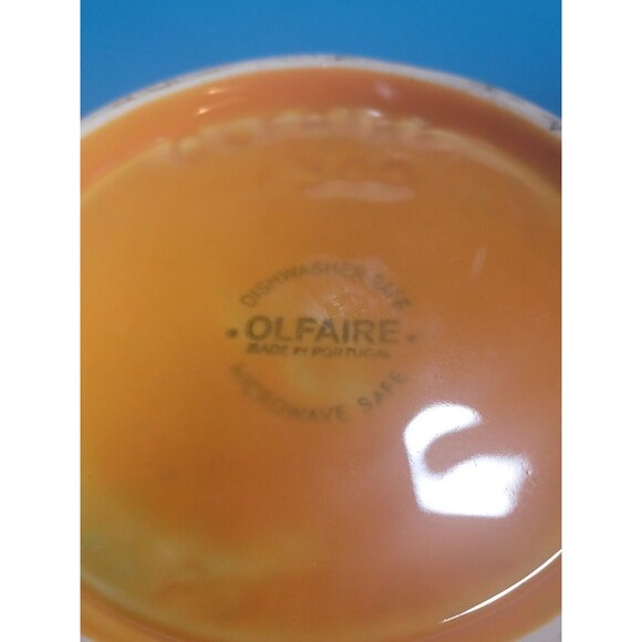 Majolica Pottery  Pumpkin Tureen Candy Dish Cookie Jar Bowl Lid Olfaire Portugal - Picture 11 of 14